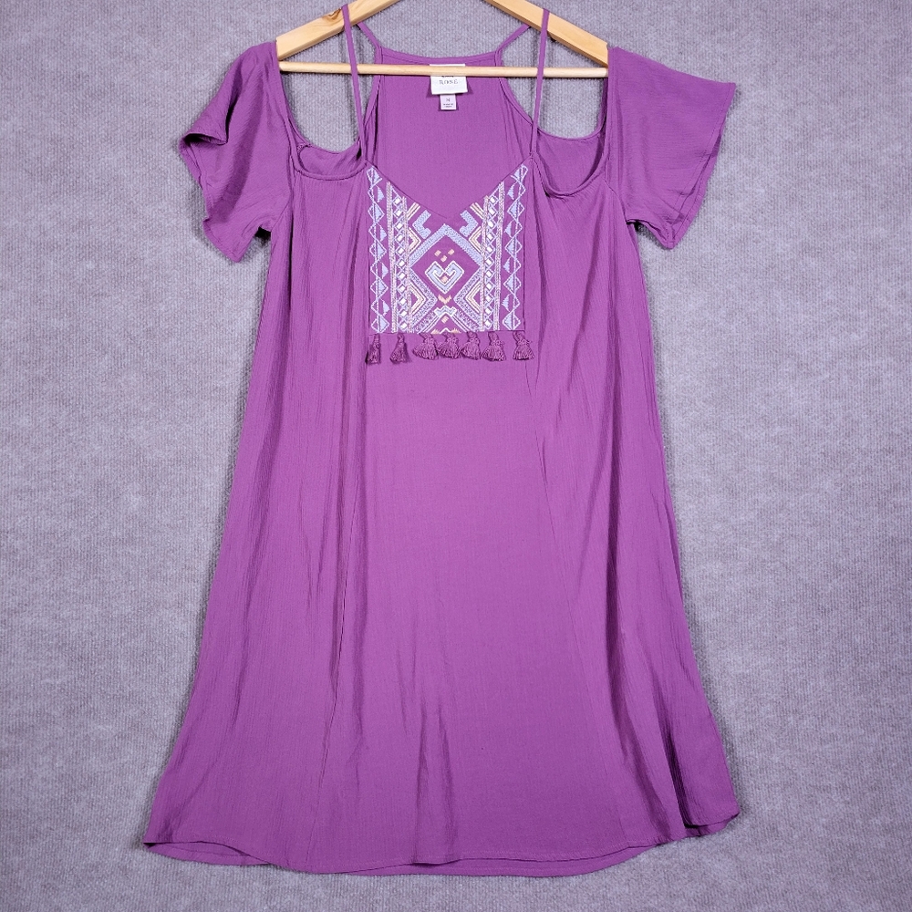 KNOX ROSE Dress Womens Medium Off The Shoulders Lightweight Flutter Sleeves